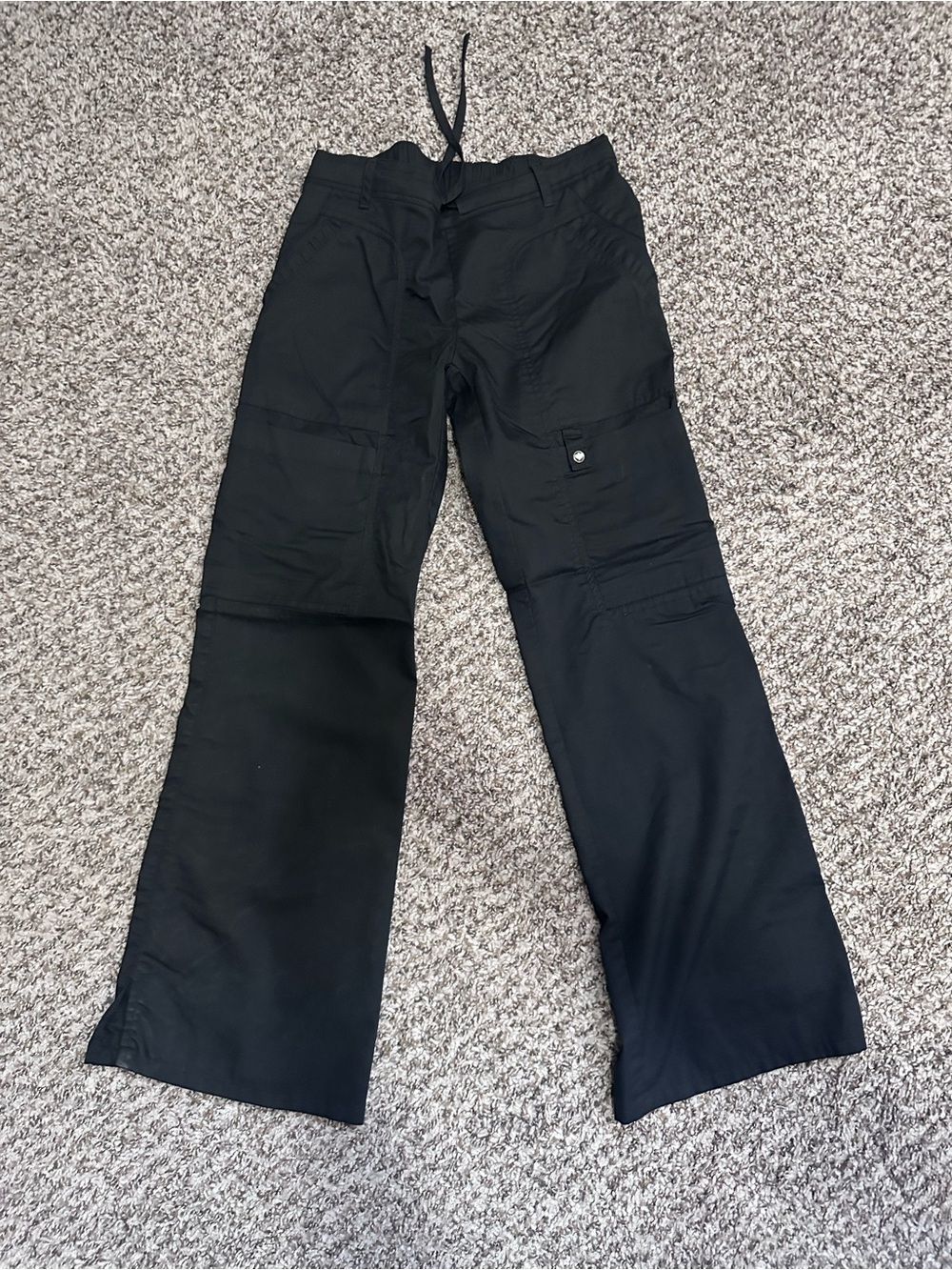Black Wide-Leg Cargo Pants